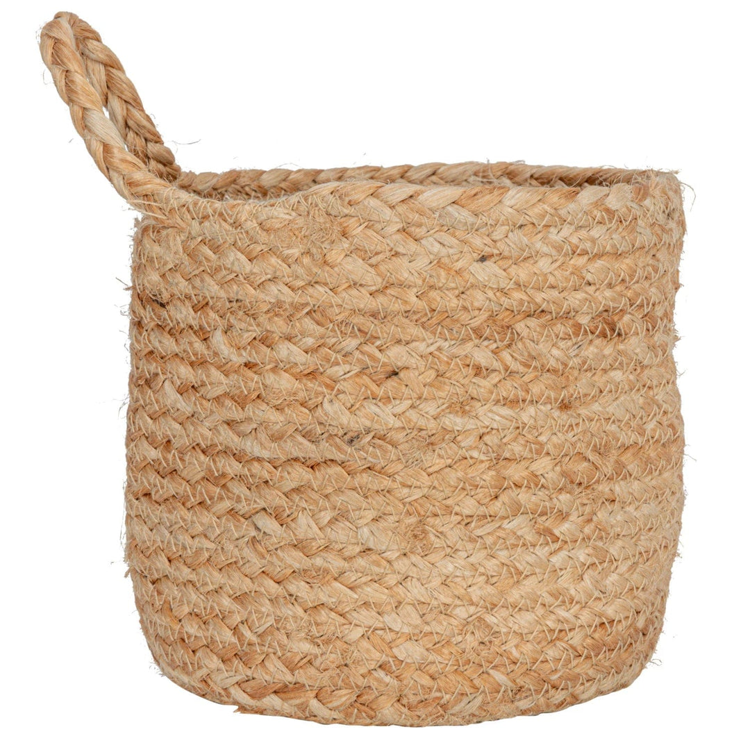 Creative Coop Basket Braided Jute Nesting Baskets w/ Handle - 3 Sizes