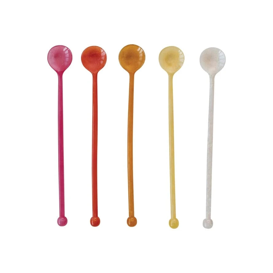 Creative Coop Cocktail glass Resin Cocktail Spoon