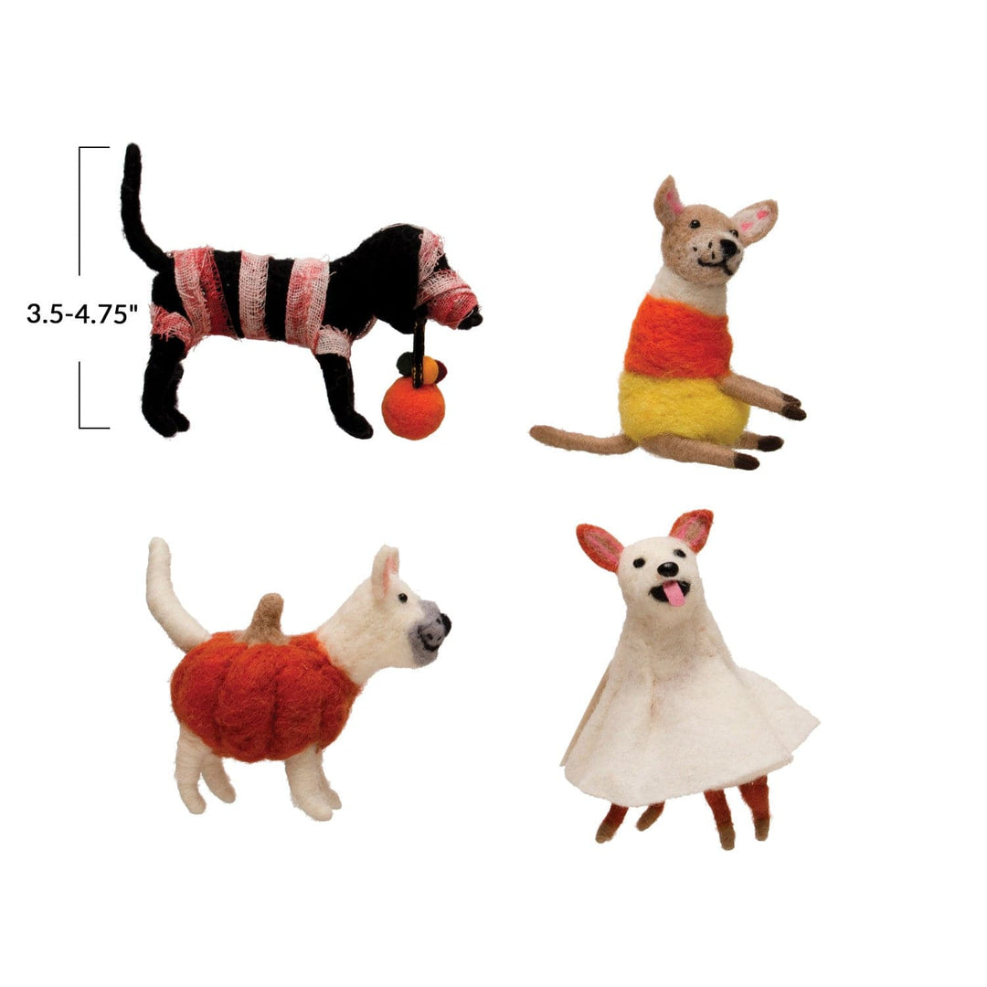 Creative Coop Decor Wool Felt Dog in Costume | 4 Styles