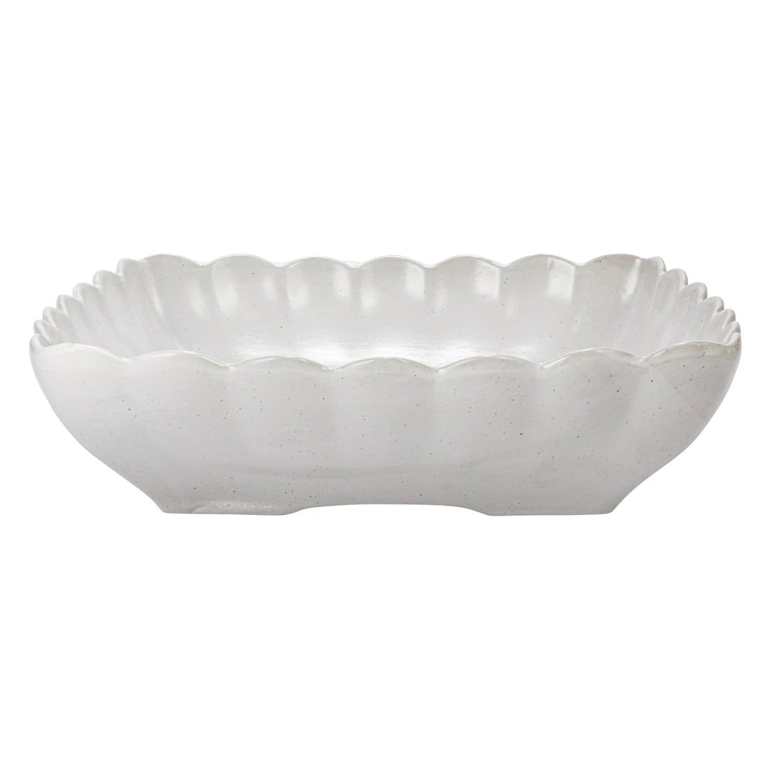 Creative Coop Dish Stoneware Serving Dishes w/ Scalloped Edge