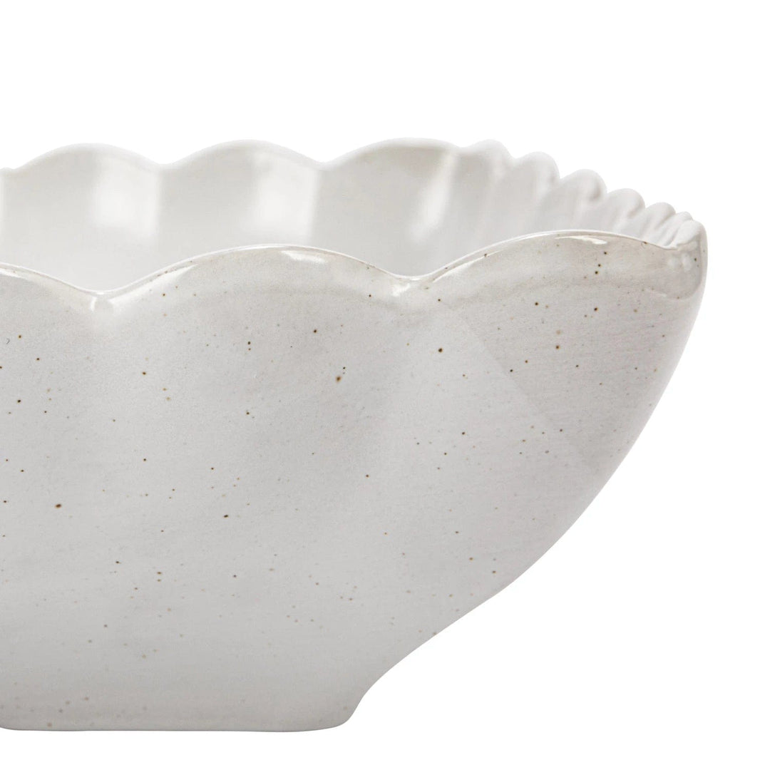 Creative Coop Dish Stoneware Serving Dishes w/ Scalloped Edge