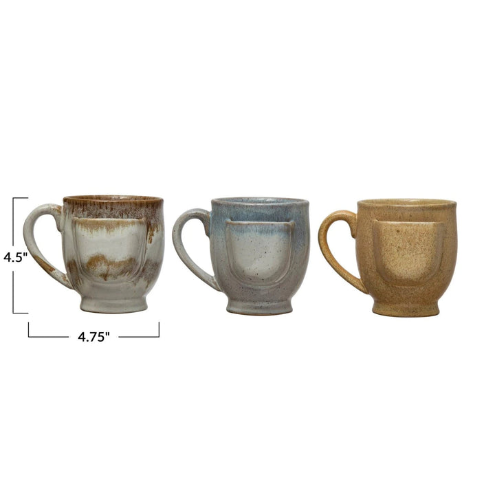 Creative Coop Gifts Stoneware Mug with Tea Bag Holder