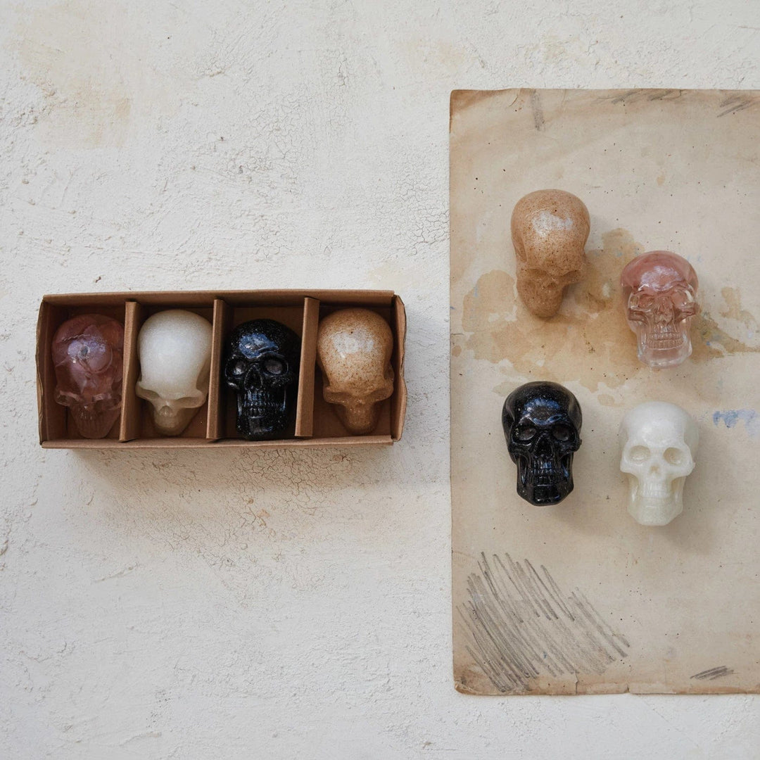 Creative Coop Halloween Resin Skulls