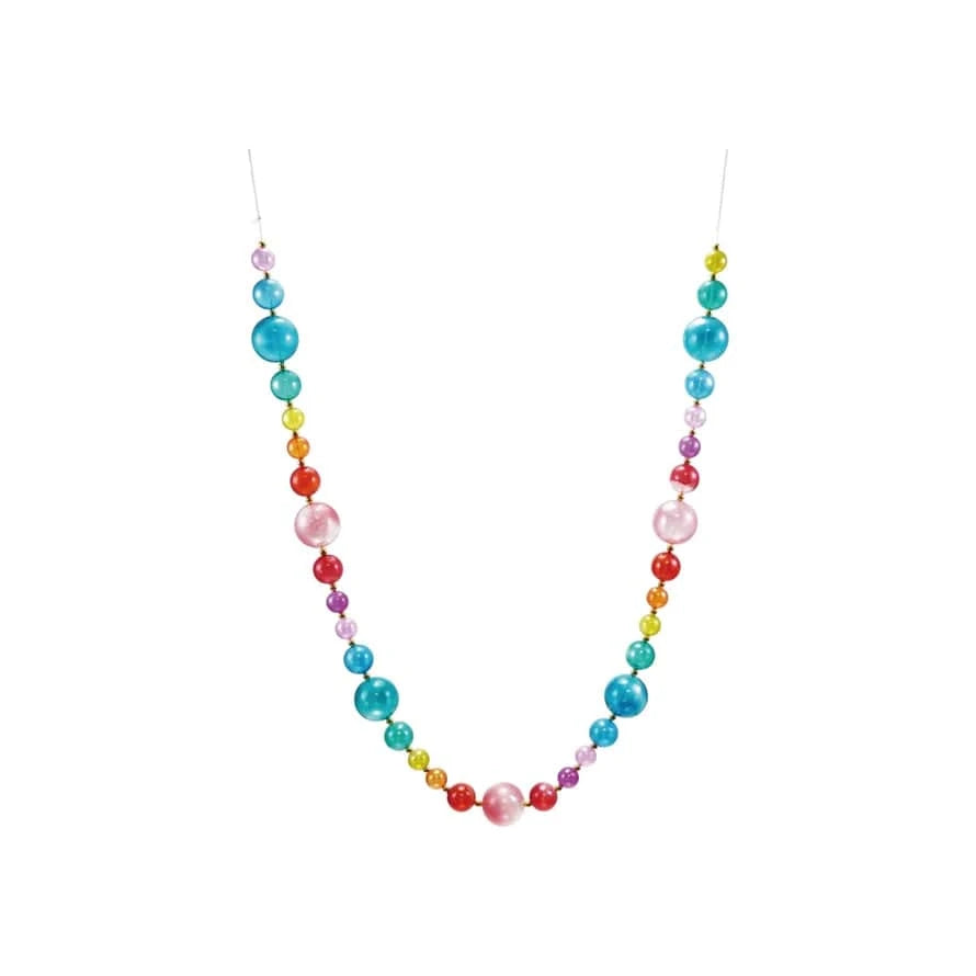 Creative Coop Holiday 72"L Plastic Ball Garland, Multi Color