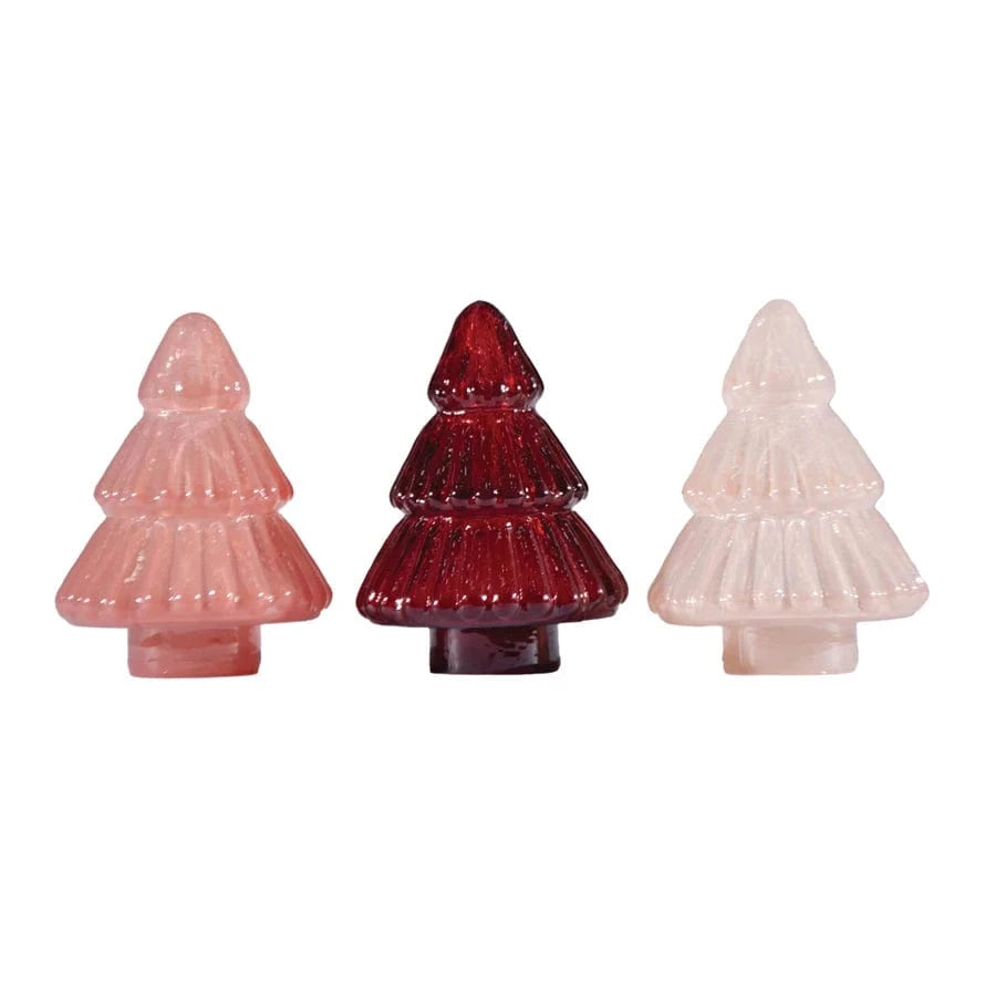Creative Coop Holiday Embossed Mercury Glass Tree