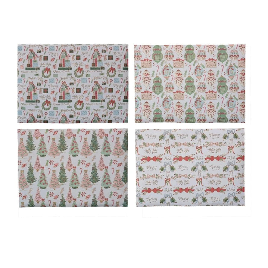 Creative Coop Holiday Holiday Wrapping Paper Sheets