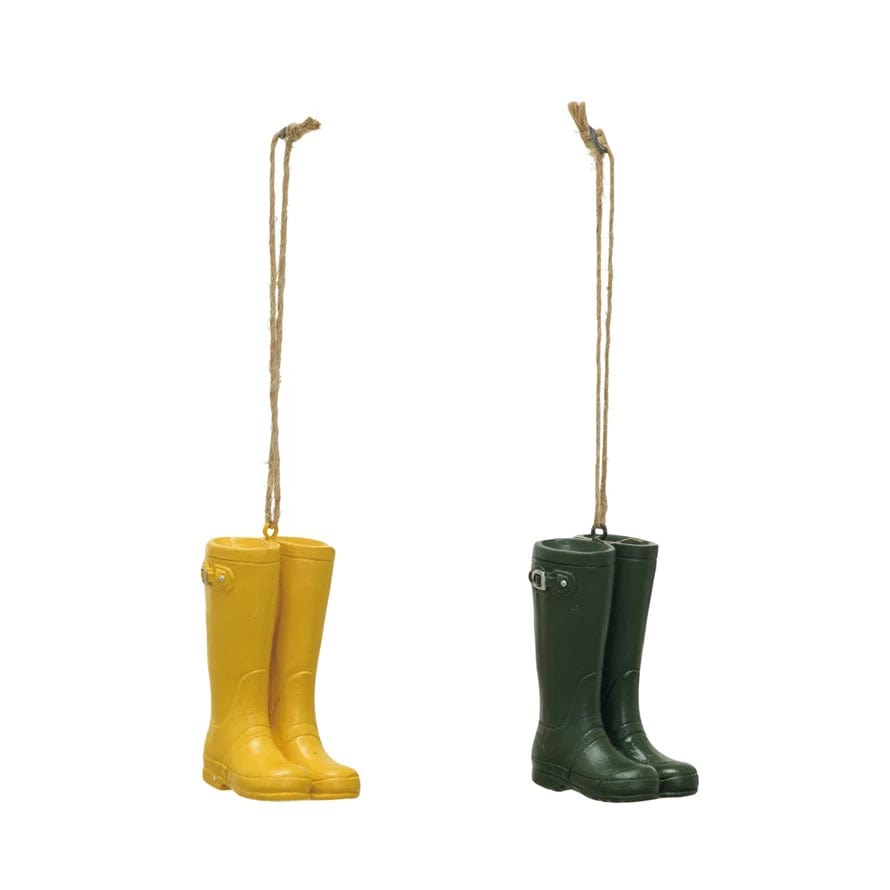 Creative Coop Holiday Ornaments Resin Garden Boots Ornament