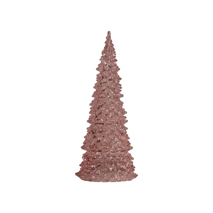 Creative Coop Holiday Plastic Christmas Tree with LED Light