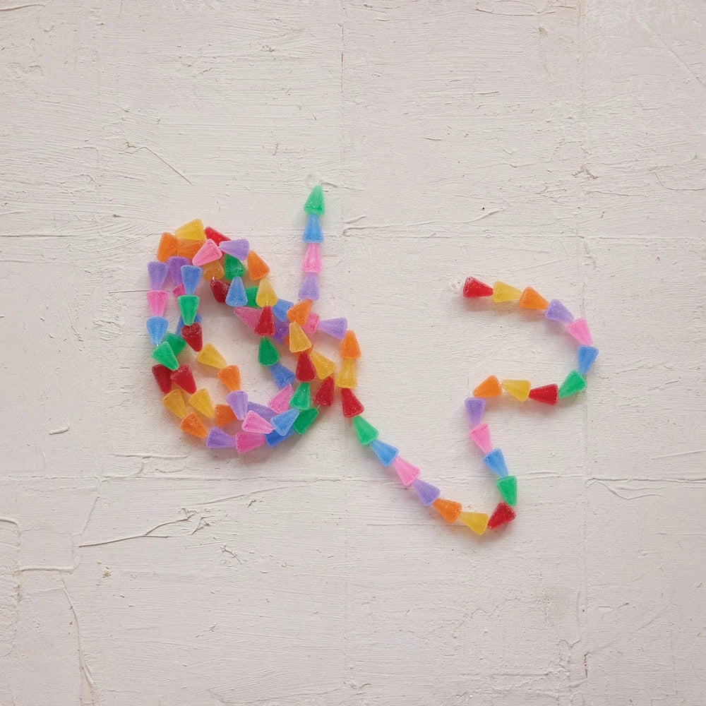 Creative Coop Holiday Plastic Gumdrop Garland, Multi Color