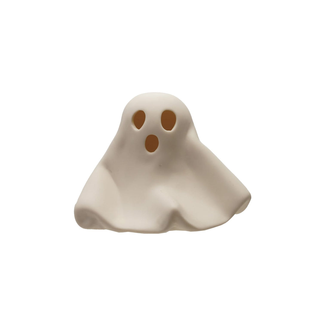 Creative Coop Holiday Stoneware Ghost with LED Light