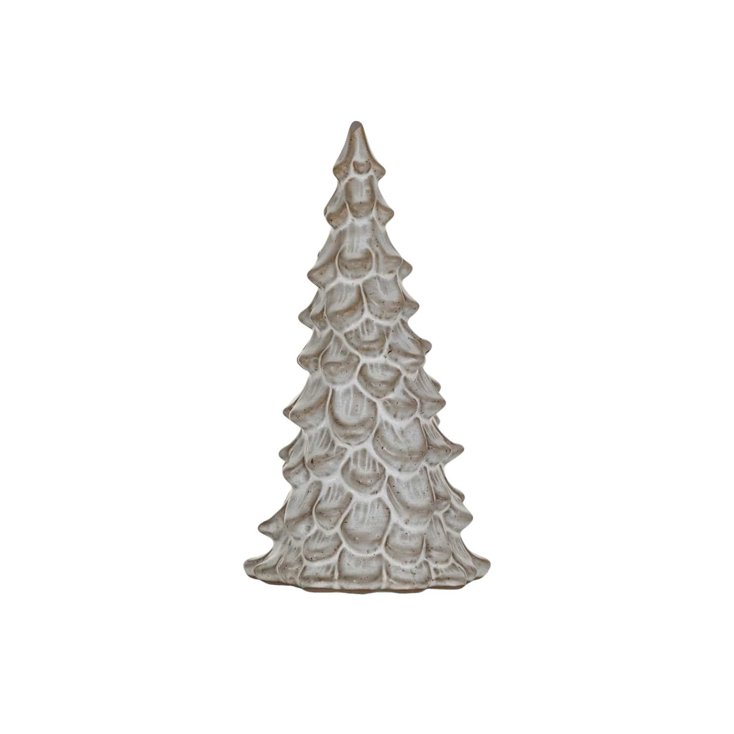 Creative Coop Holiday Stoneware Tree Cream Color