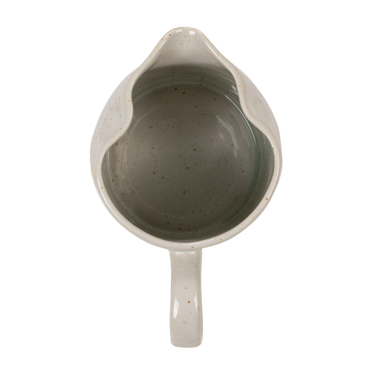 Creative Coop Home 10 oz. Hand-Painted Stoneware Creamer with Flowers