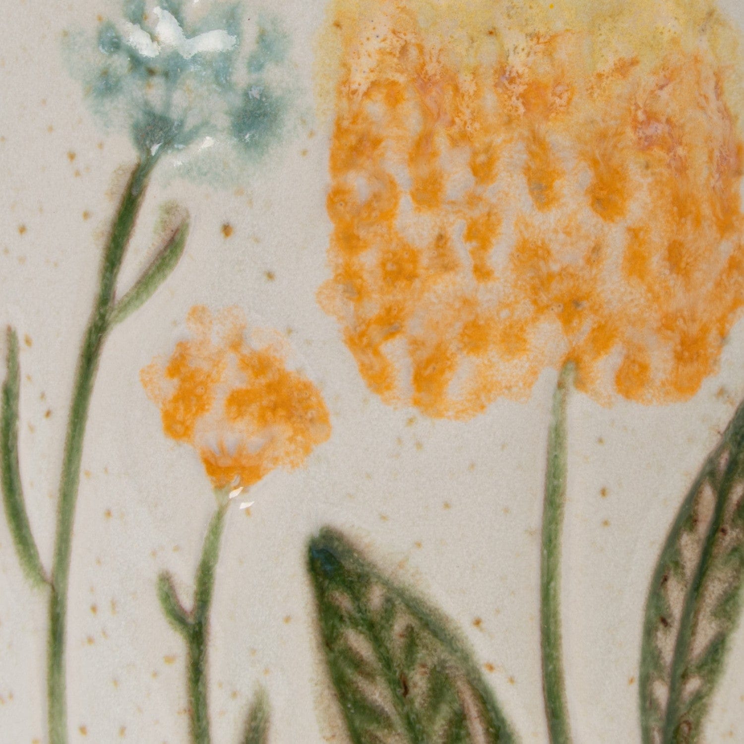 Creative Coop Home 10 oz. Hand-Painted Stoneware Creamer with Flowers