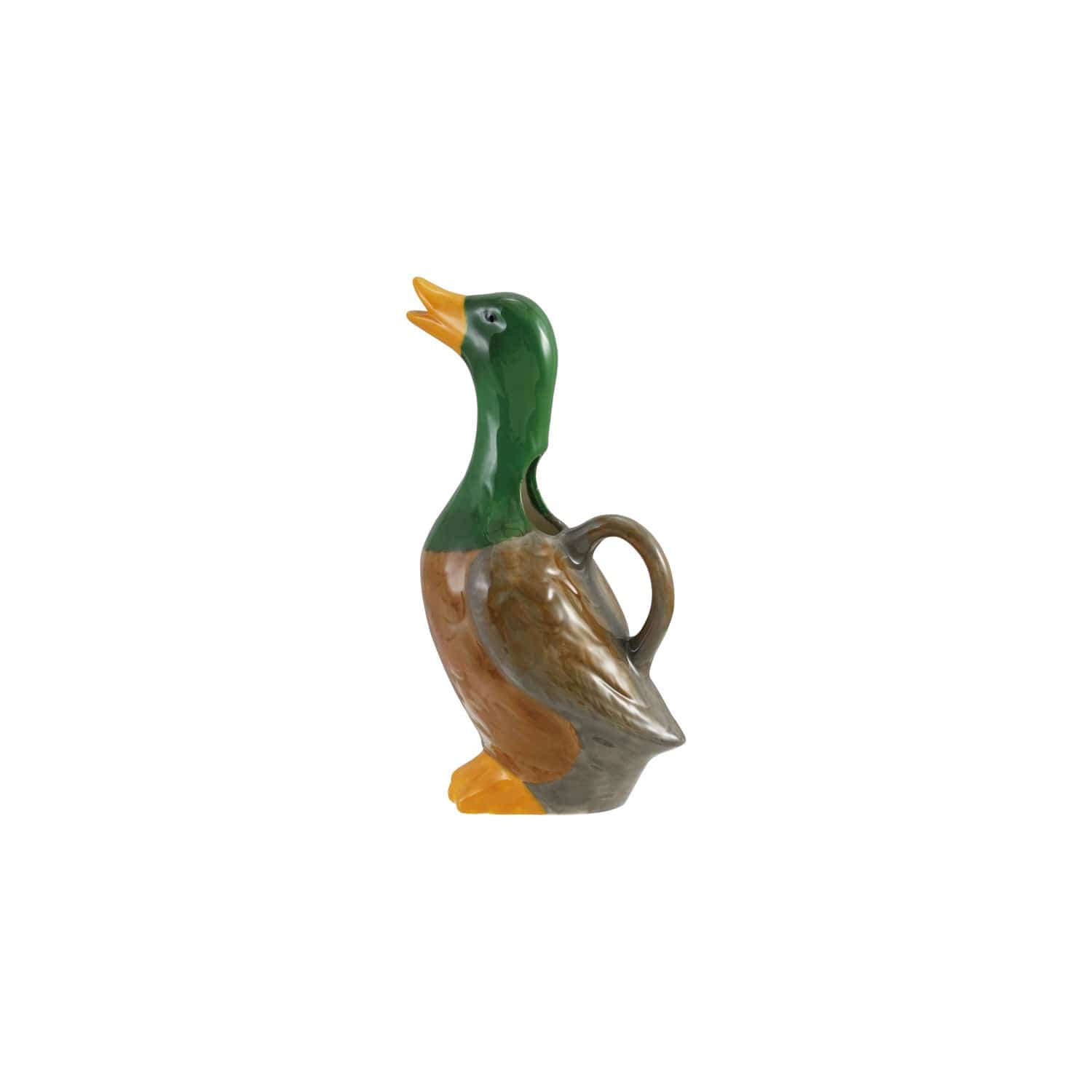 Creative Coop Home 12 oz. Hand-Painted Stoneware Duck Shaped Pitcher