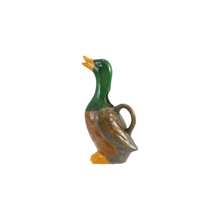 Creative Coop Home 12 oz. Hand-Painted Stoneware Duck Shaped Pitcher