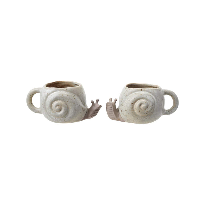 Creative Coop Home 12 oz. Stoneware Snail Shaped Mug (Each Will Vary)