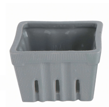 Creative Coop Home Blue-Gray Textured Stoneware Berry Basket
