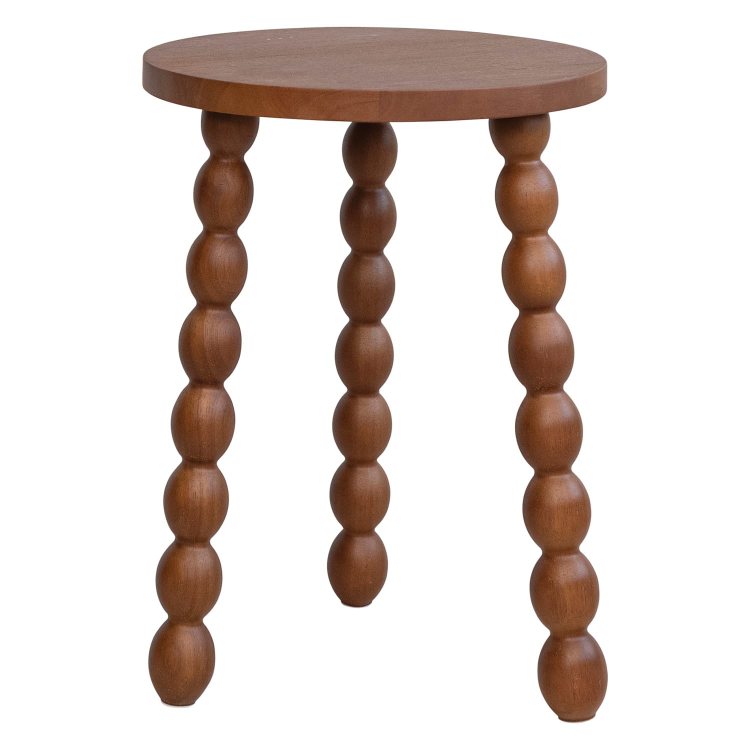 Creative Coop Home Brushed Rubberwood Table with Turned Legs