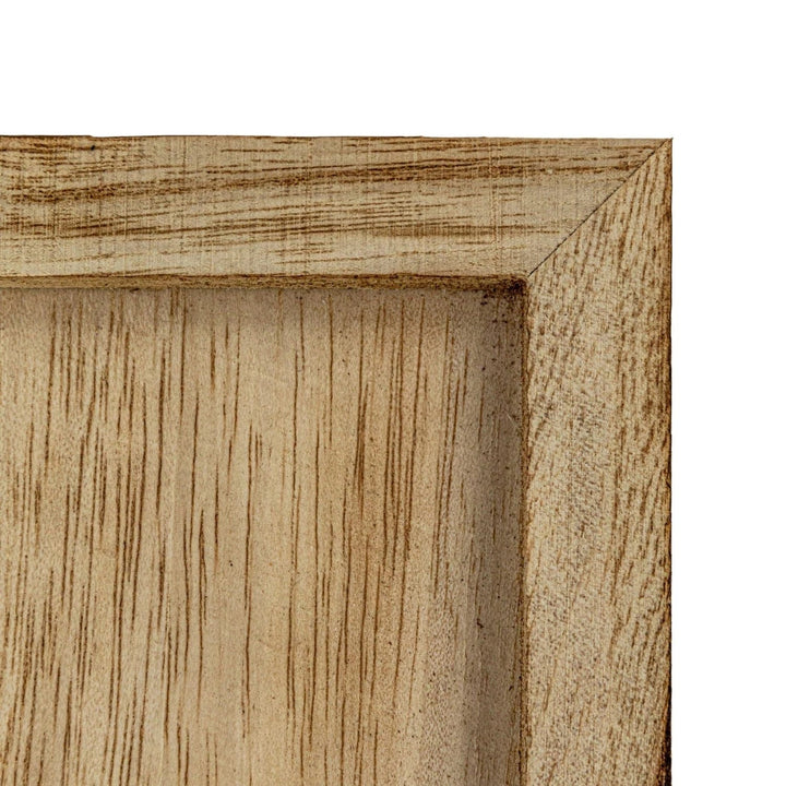 Creative Coop Home Decor Wood Tray w/ Embossed Glass Tealight/Votive Holders w/ Vase, Set of 7