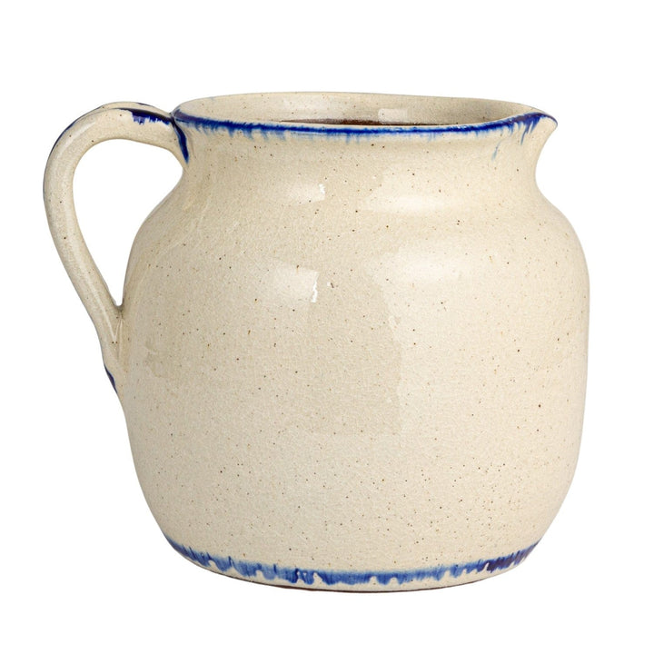 Creative Coop Home Decorative Terra-cotta Pitcher with Flowers & Handle, (Each One Will Vary) - LOCAL PICKUP ONLY