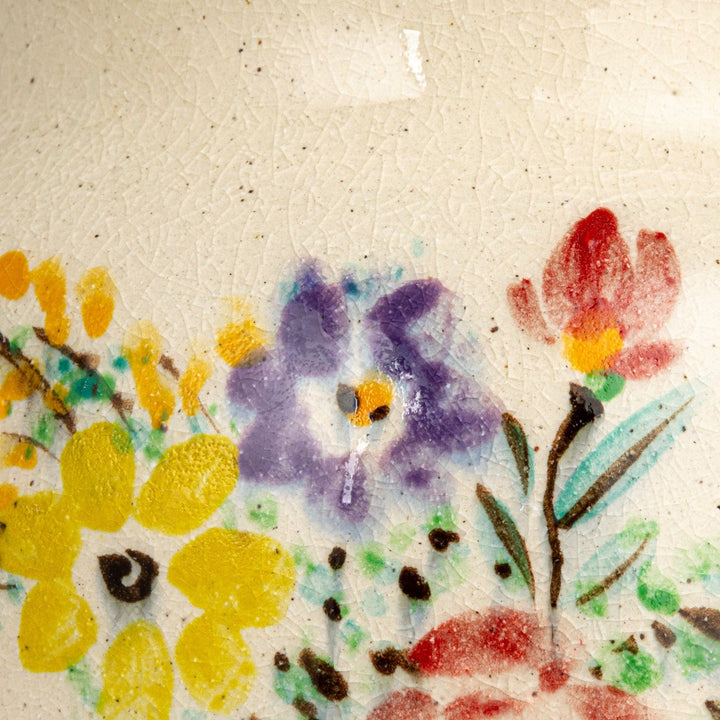 Creative Coop Home Decorative Terra-cotta Pitcher with Flowers & Handle, (Each One Will Vary) - LOCAL PICKUP ONLY