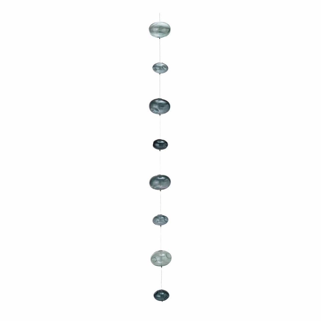 Creative Coop Home Hand Blown Bubble Glass Garland, Blues