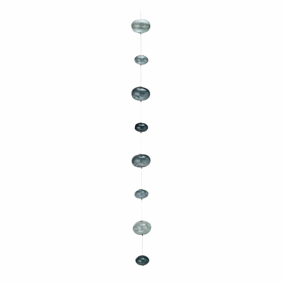 Creative Coop Home Hand Blown Bubble Glass Garland, Blues