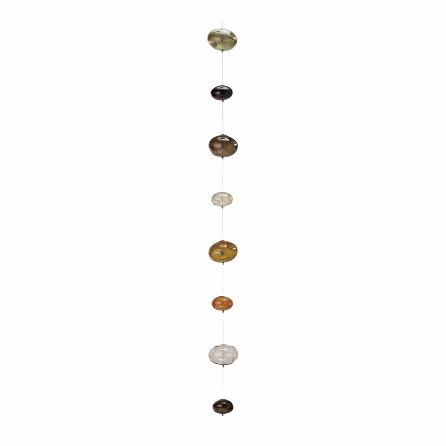 Creative Coop Home Hand Blown Bubble Glass Garland, Browns