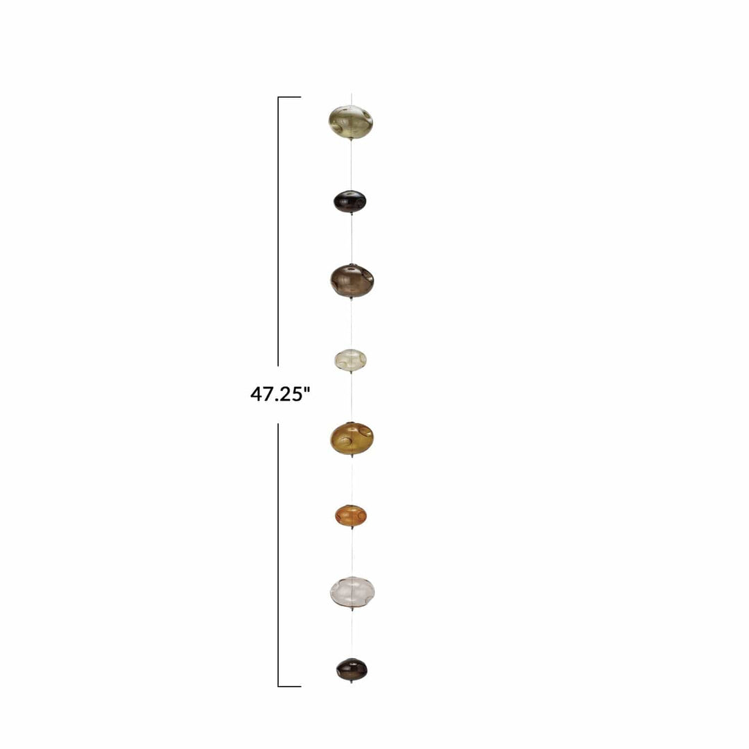 Creative Coop Home Hand Blown Bubble Glass Garland, Browns