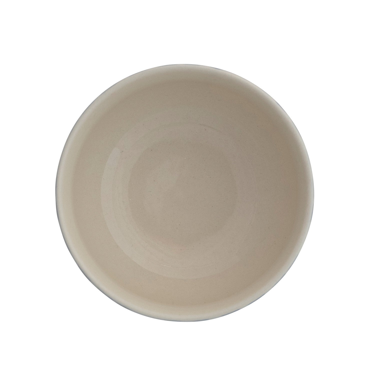 Creative Coop Home Hand-Painted Stoneware Bowl with Vines Design