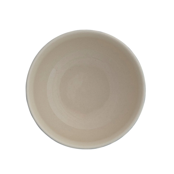 Creative Coop Home Hand-Painted Stoneware Bowl with Vines Design