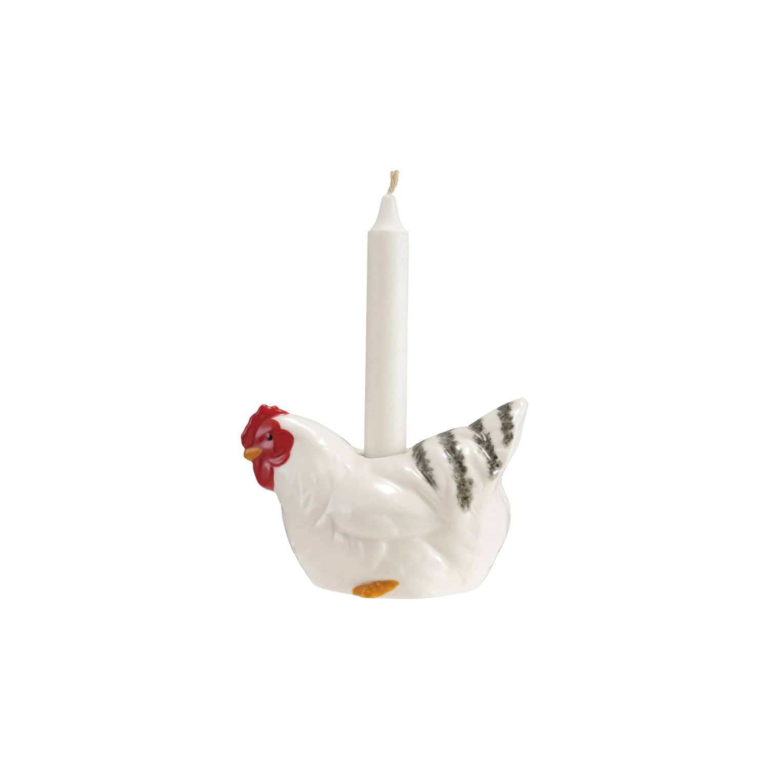 Creative Coop Home Hand-Painted Stoneware Hen Shaped Vase