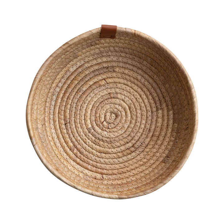 Creative Coop Home Hand-Woven Seagrass and Water Hyacinth Basket