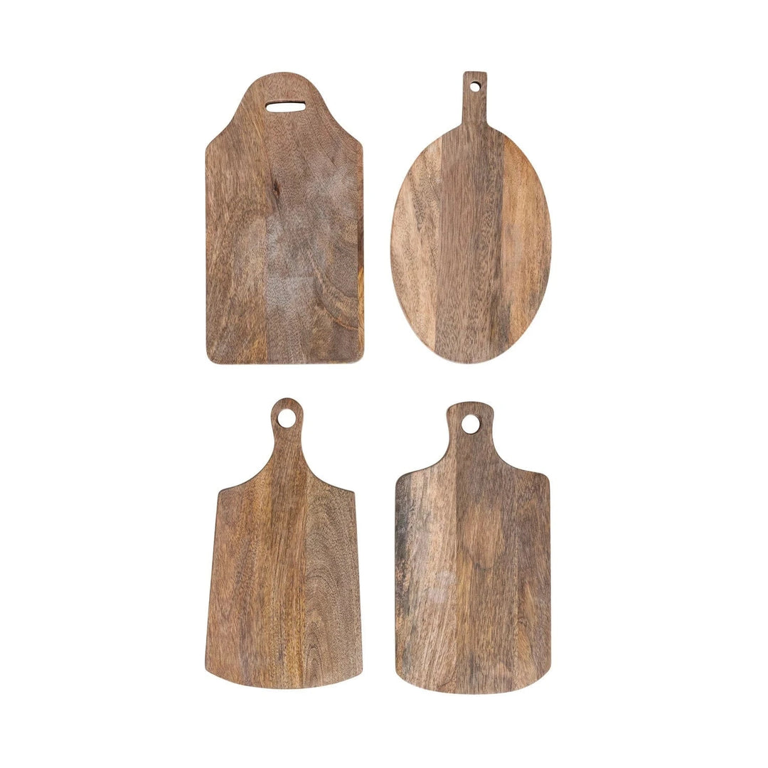 Creative Coop Home Mango Wood Cheese/Cutting Board & Canape Knife