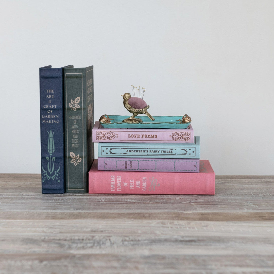 Creative Coop Home MDF & Linen Book Storage Boxes