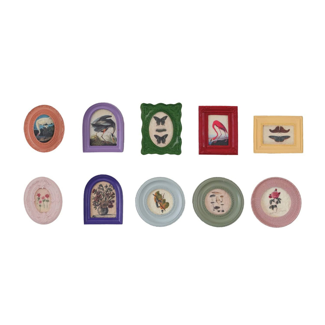 Creative Coop Home MDF & Resin Mini Framed Art Magnets