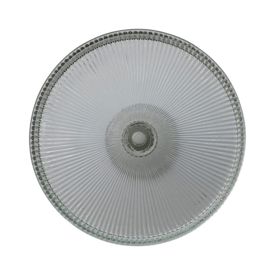 Creative Coop Home Pressed Glass Pedestal with Lip