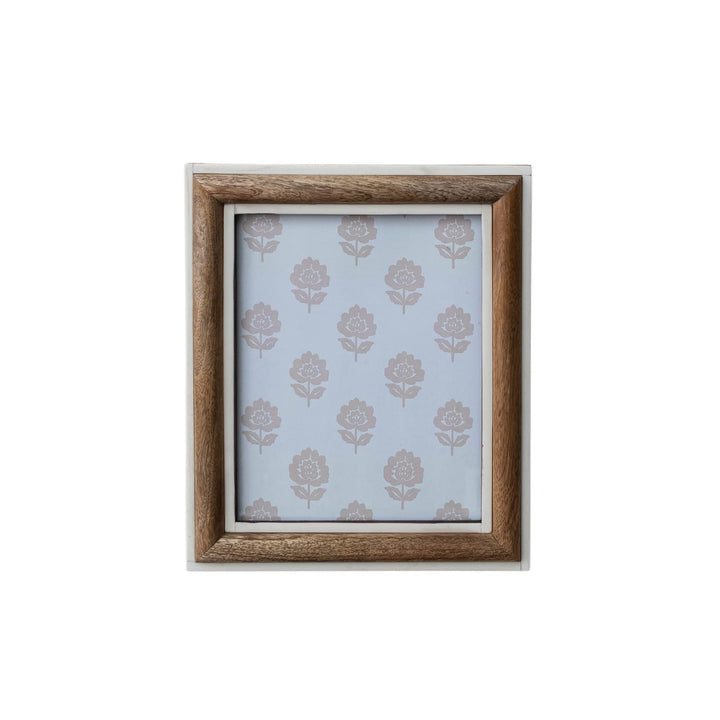Creative Coop Home Resin and Mango Wood Photo Frame (Holds 8" x 10" Photo)