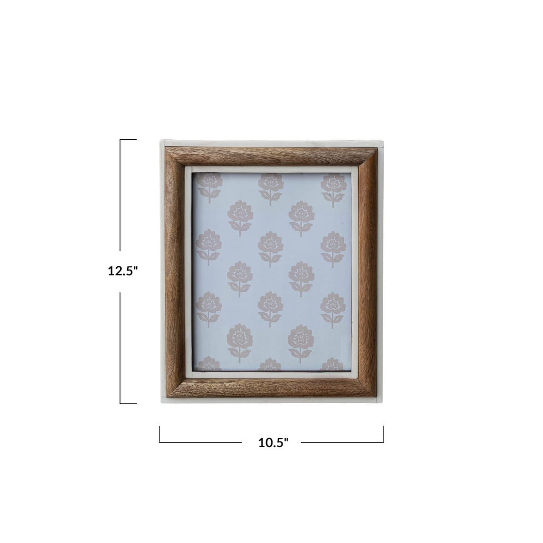 Creative Coop Home Resin and Mango Wood Photo Frame (Holds 8" x 10" Photo)