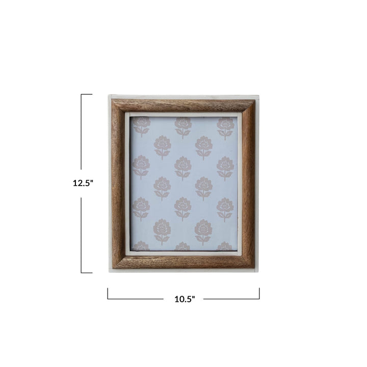 Creative Coop Home Resin and Mango Wood Photo Frame (Holds 8" x 10" Photo)