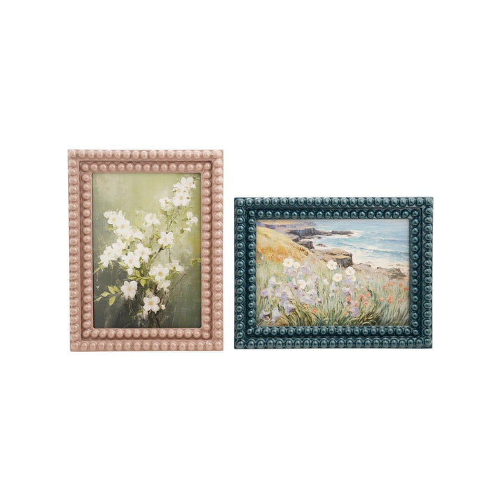 Creative Coop Home Resin Bobbin Photo Frame (Holds 5" x 7" Photo)