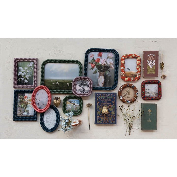 Creative Coop Home Resin Bobbin Photo Frame (Holds 8" x 10" Photo)