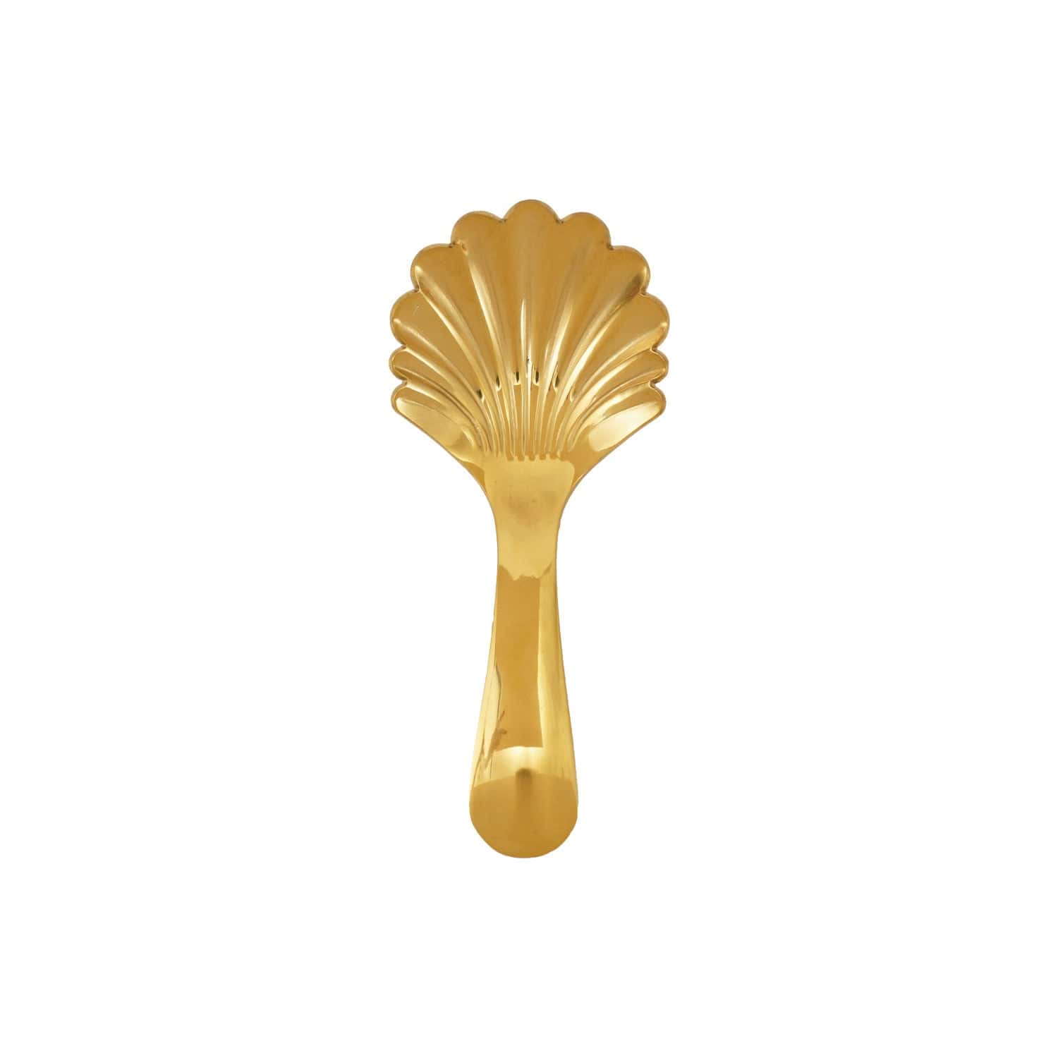 Creative Coop Home Stainless Steel Shell Shaped Spoon, Gold Finish