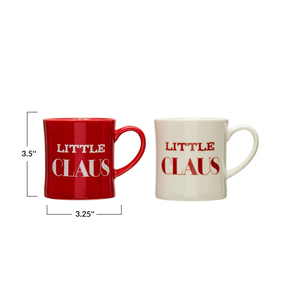 Creative Coop Mug 8 oz. Stoneware Mug "Little Claus"