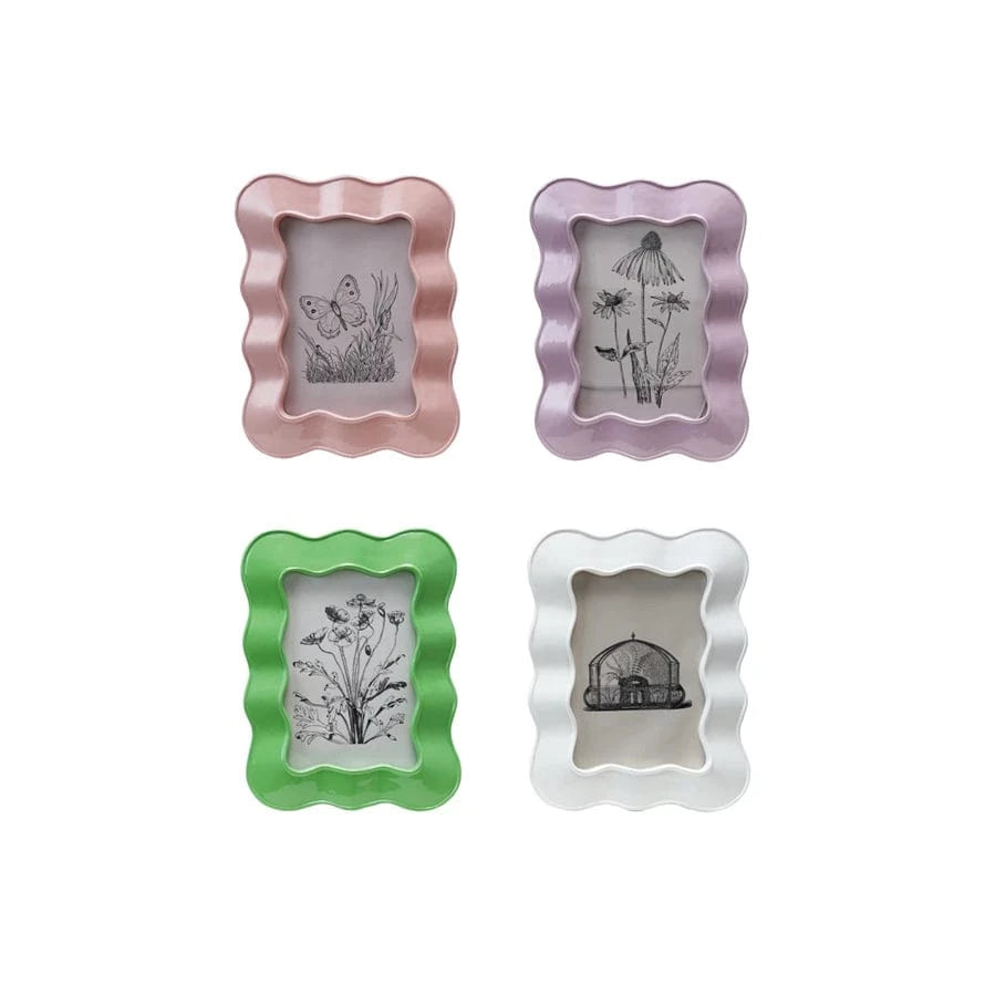 Creative Coop Picture Frame Resin Wavy Photo Frame