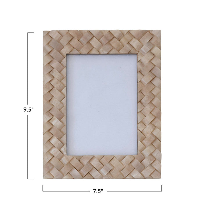 Creative Coop Picture Frame Woven Resin Photo Frame