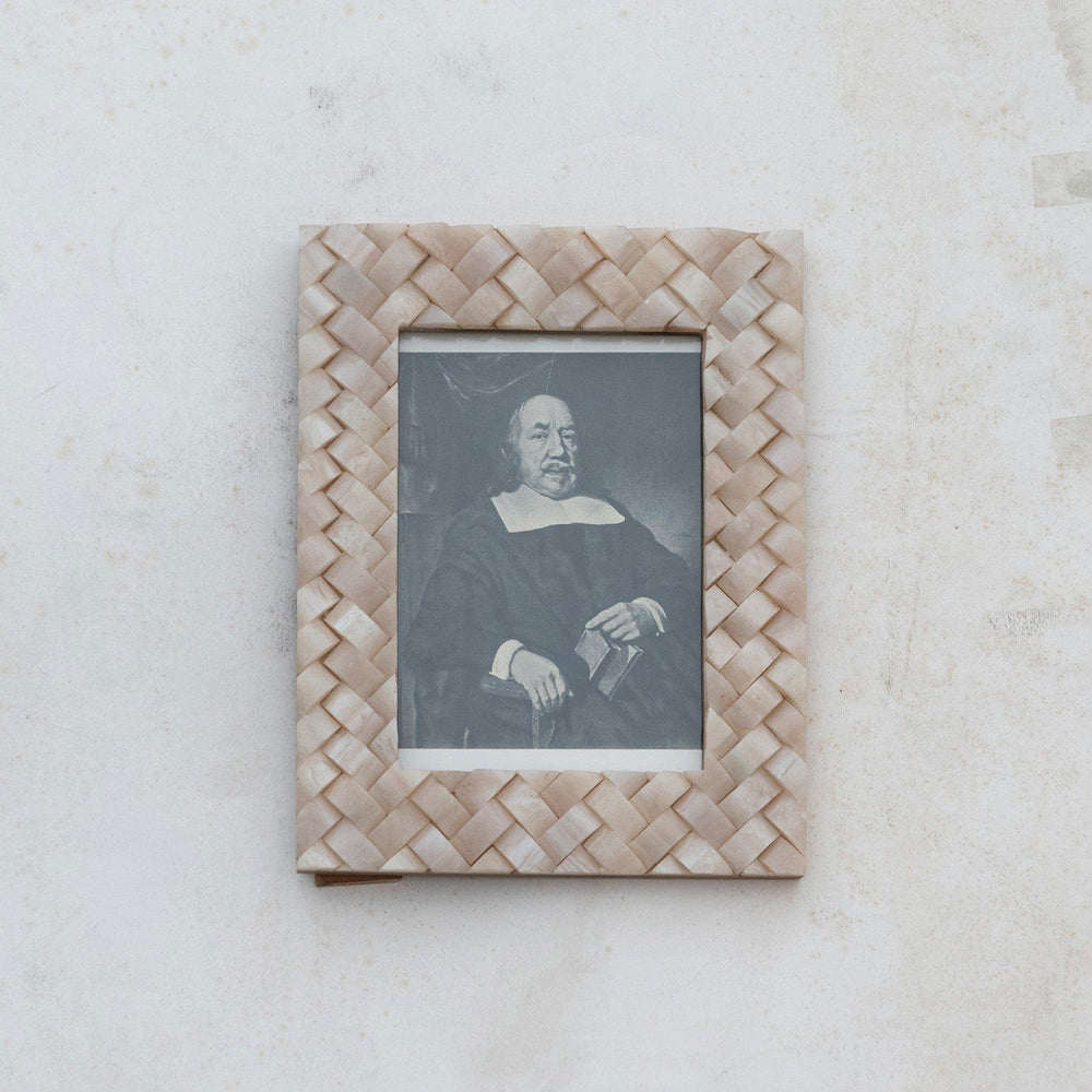 Creative Coop Picture Frame Woven Resin Photo Frame