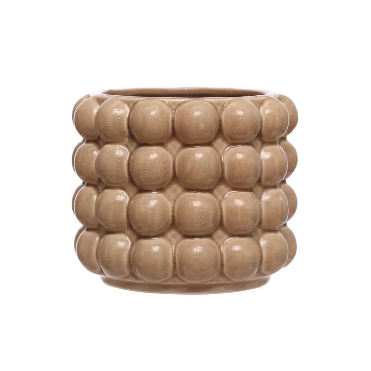 Creative Coop Plants Stoneware Raised Dots Planter (holds 4" pot)