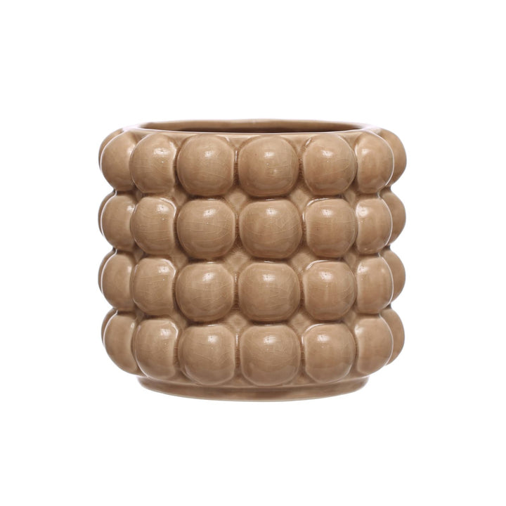 Creative Coop Plants Stoneware Raised Dots Planter (holds 4" pot)