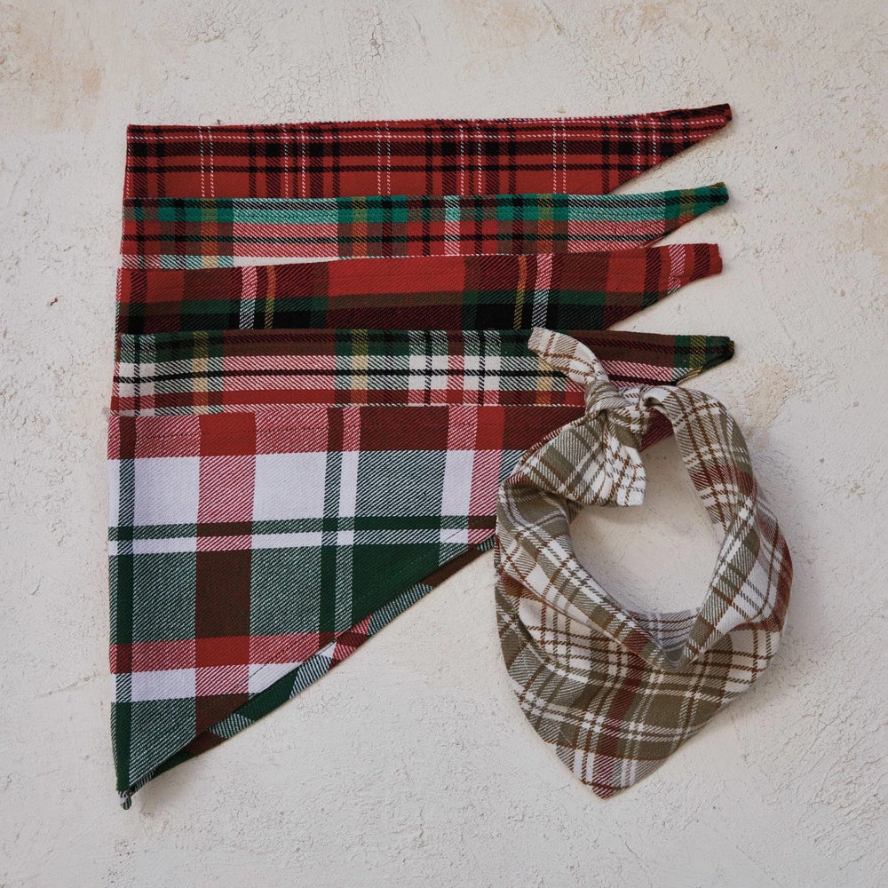 Creative Coop Scarves Brushed Cotton Flannel Dog Scarf